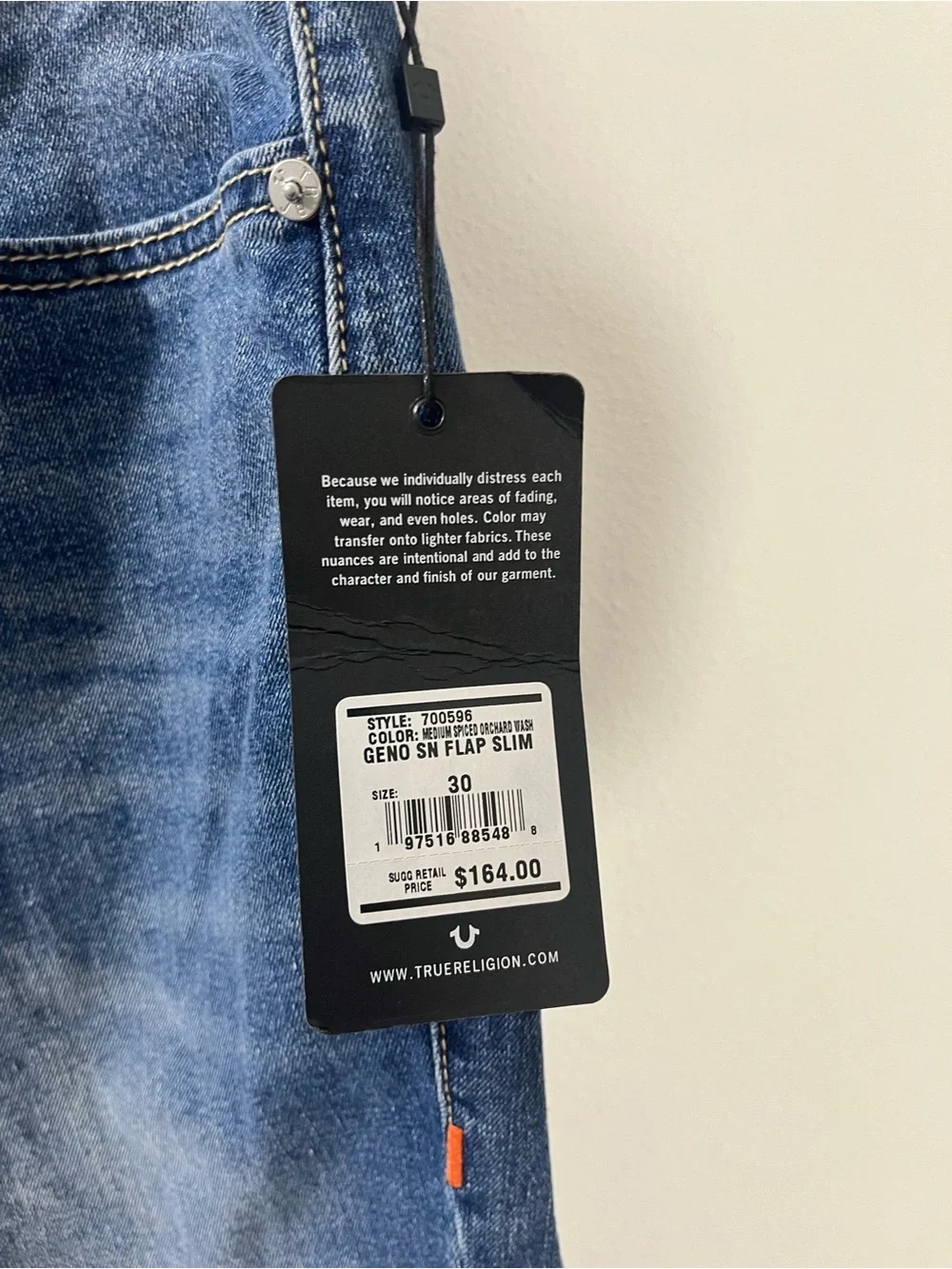 True Religion slim cut